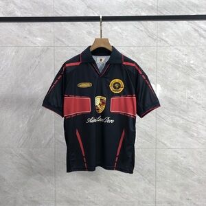 Aime Leon Dore x Porsche Black Red Embroidered Racing Jersey